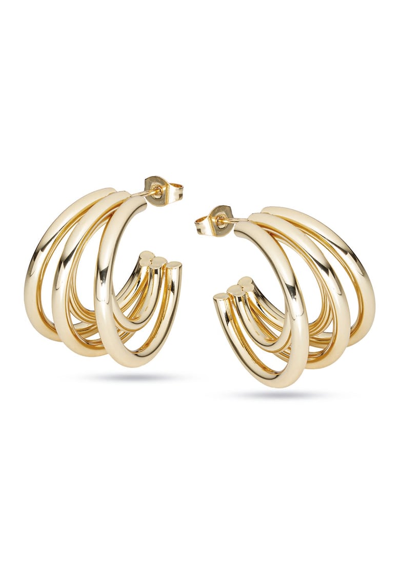 Cercei rotunzi din otel inoxidabil - Auriu