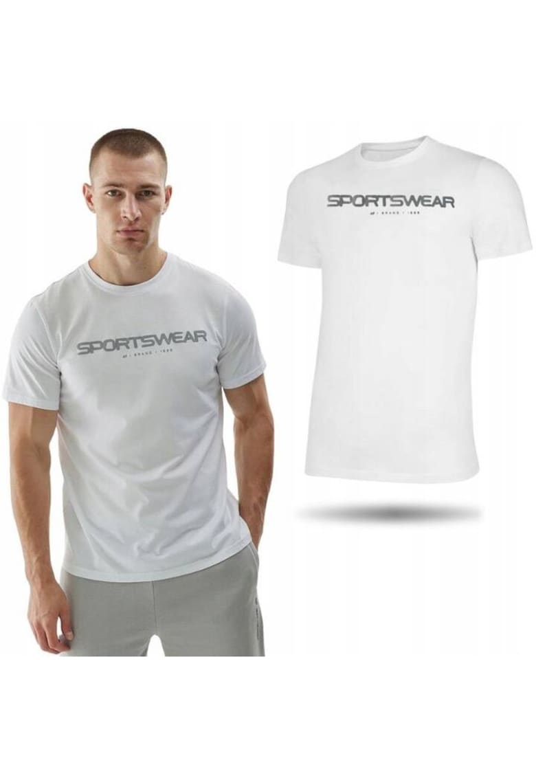 Tricou sport barbati - bumbac elastic - alb