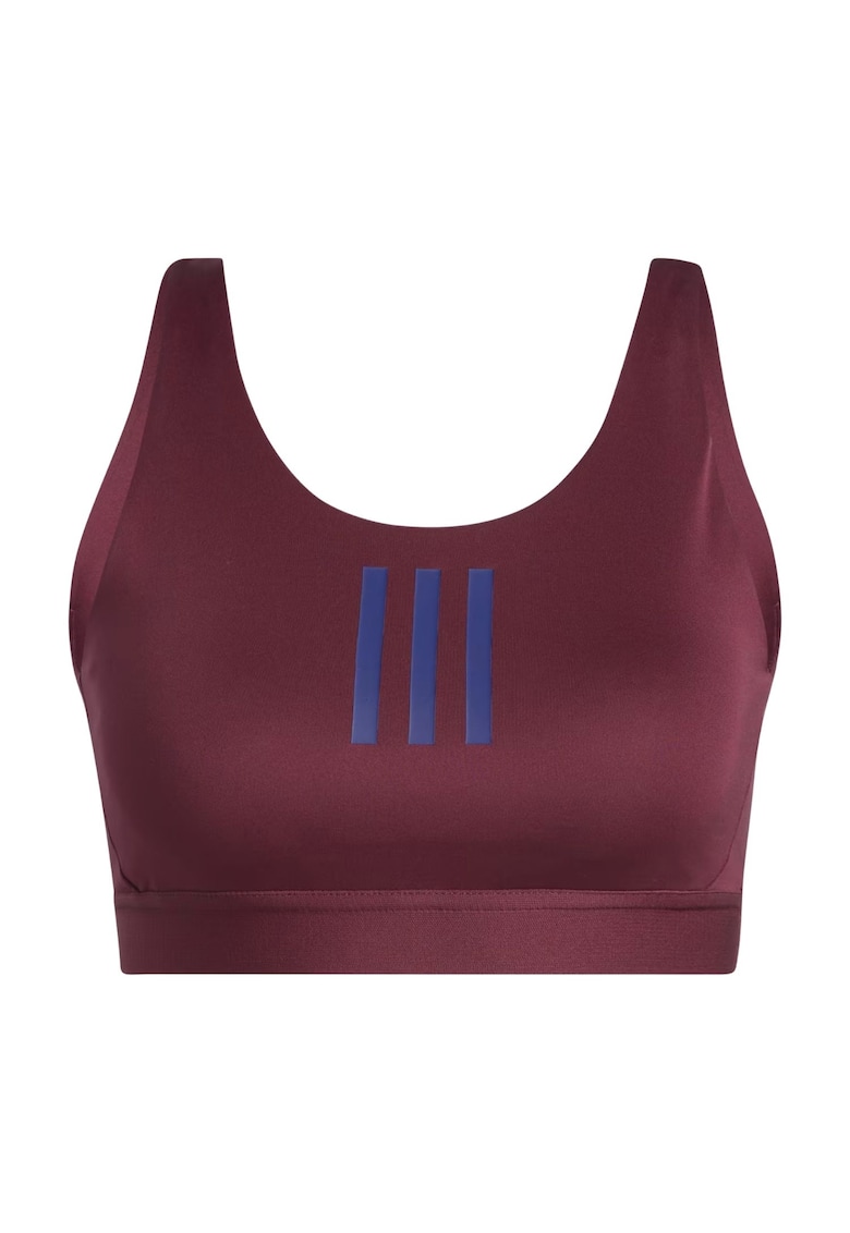 Sutien sport Don't Rest - suport mediu - burgundia - poliester/elastan - cu cusaturi plate si insertii detasabile