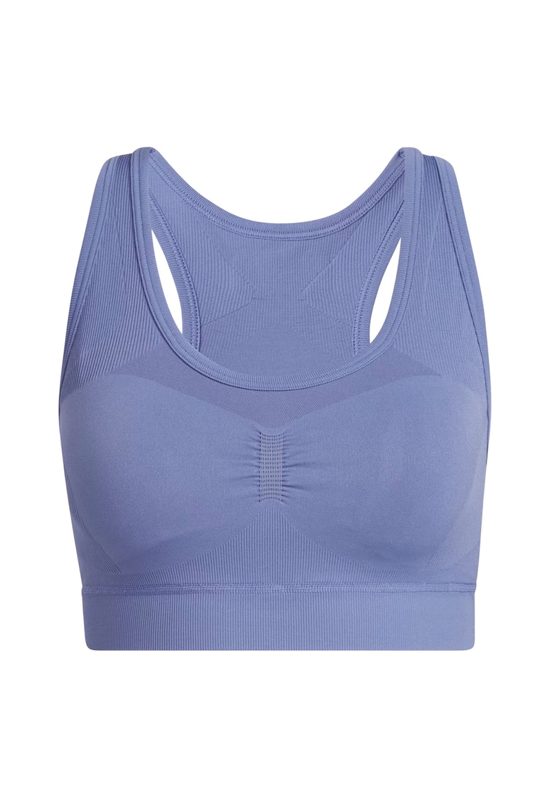 Bustiera sport -  Studio - albastru - respirabil - cu cusaturi plate - set de antrenament pentru femei