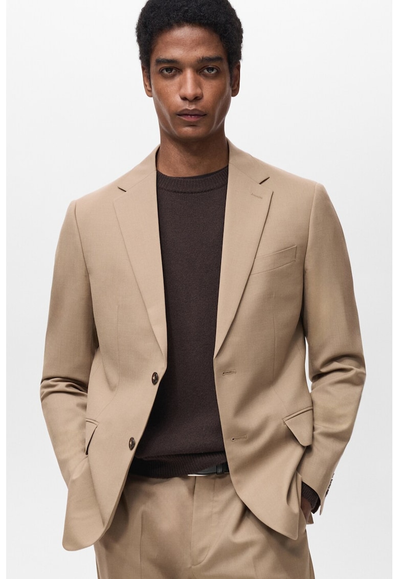 Sacou slim fit din lana virgina