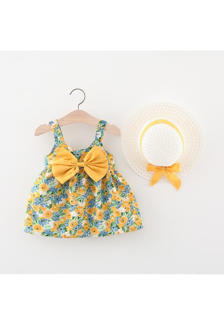 Rochita Fetite cu Palarie Galben Paula - 18-24 luni