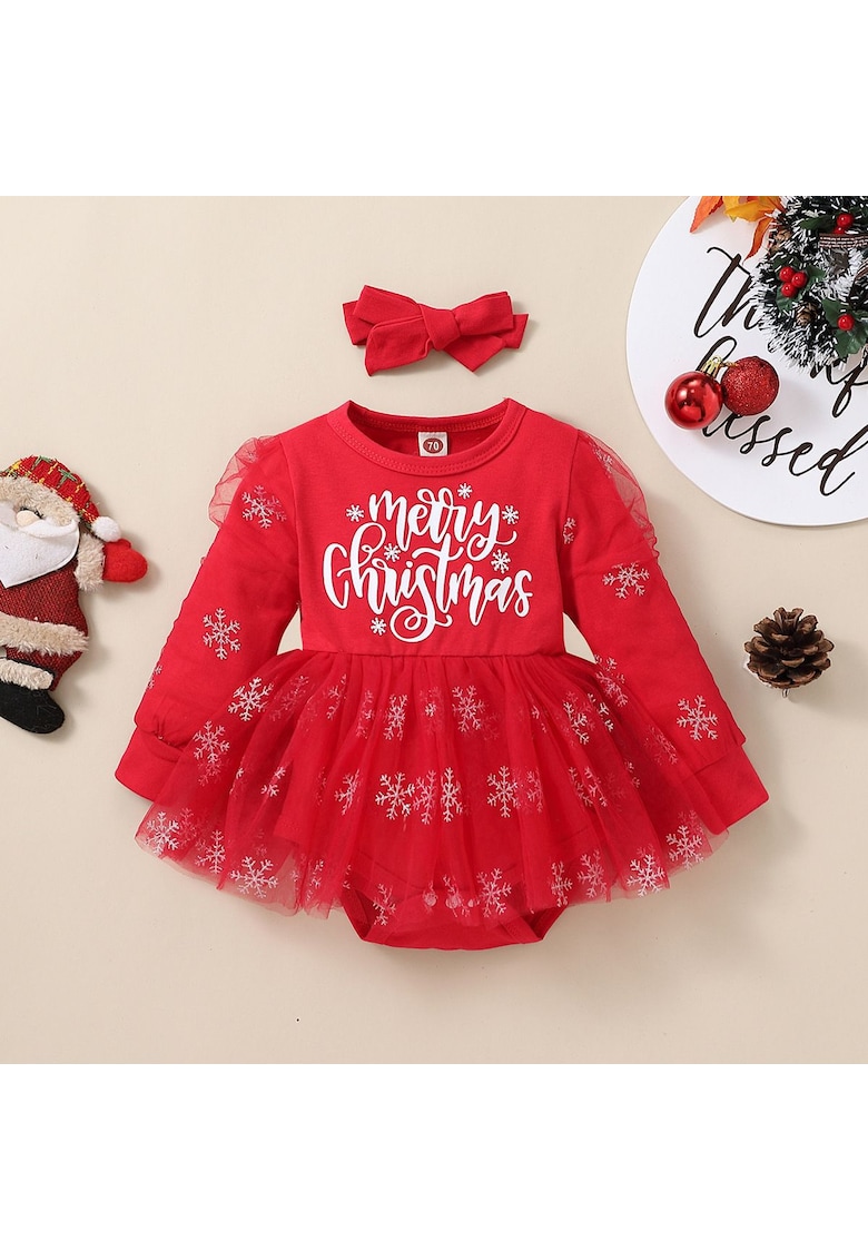 Rochita tip body - de Craciun - pentru fetite