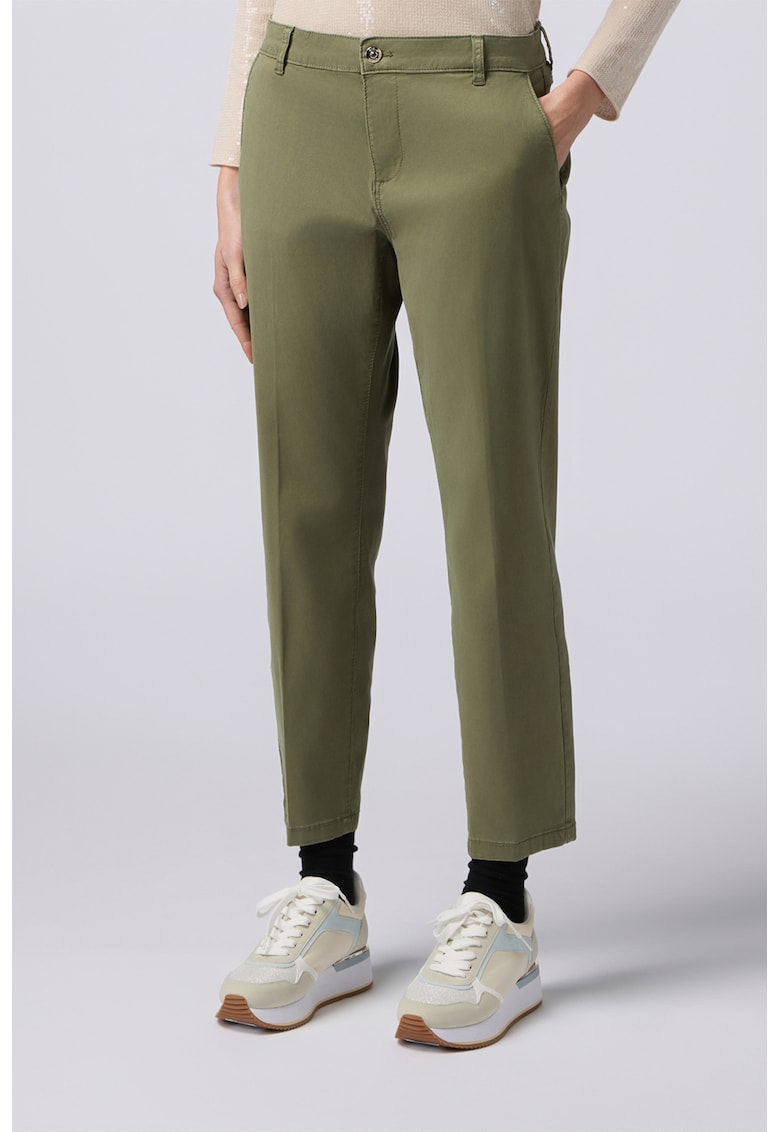 Pantaloni crop din amestec de lyocell Pantaloni crop din amestec de lyocell