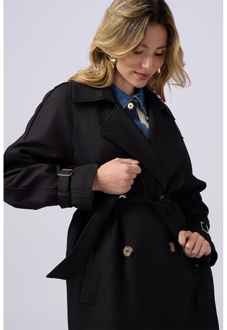 Palton cu buzunare oblice