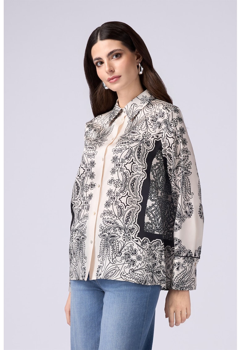 Camasa lejera cu aspect de satin si model Camasa lejera cu aspect de satin si model