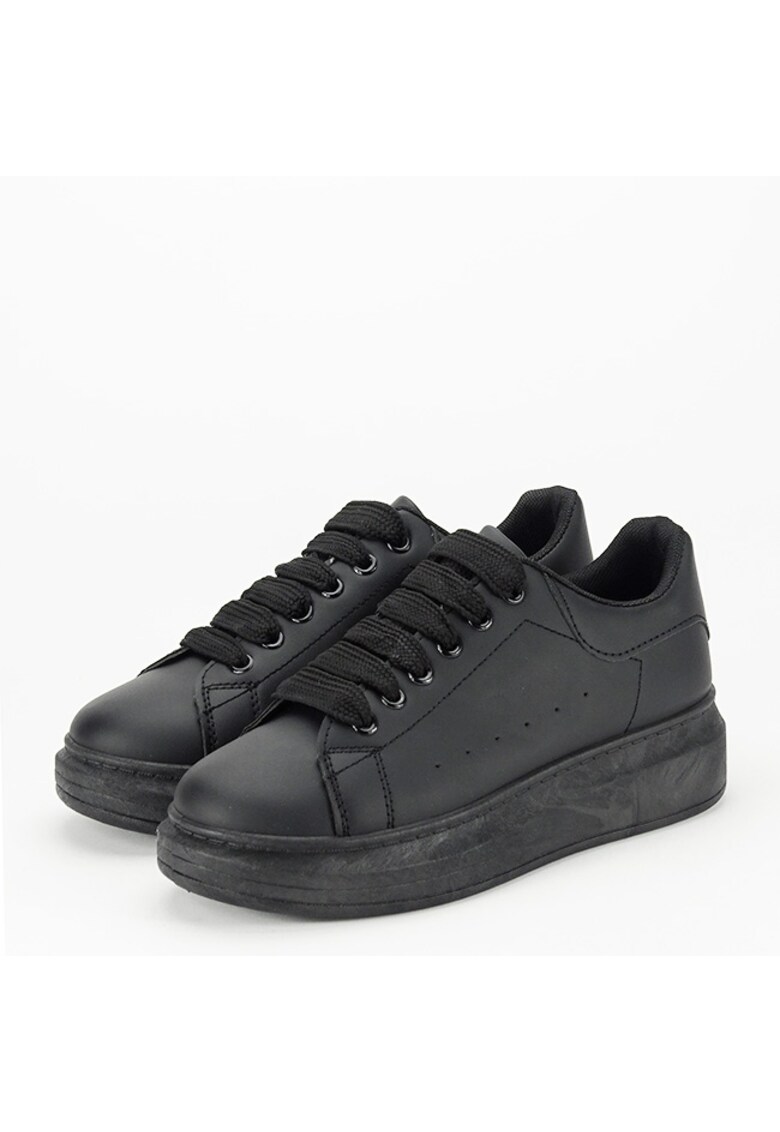 Sneakers negrii cu talpa groasa M-8826 M2 15486 - Negru