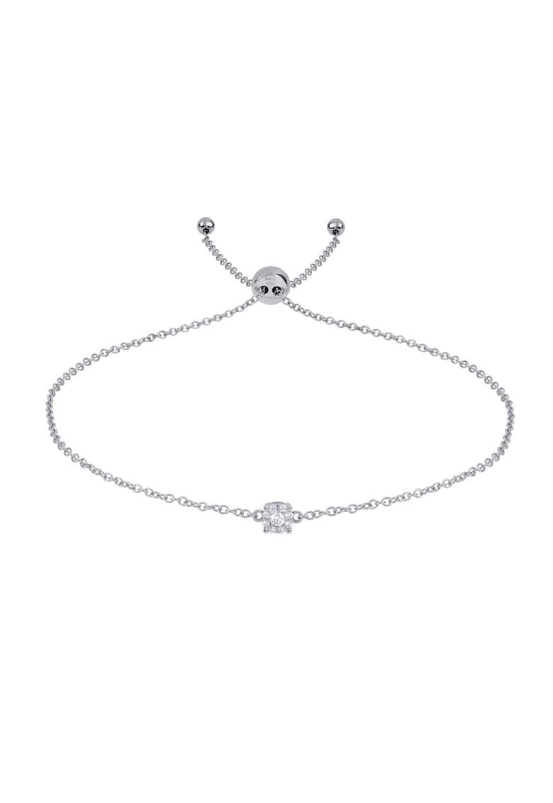 Bratara illusion - aur 18k - diamante naturale 0.07 ct - Argintiu
