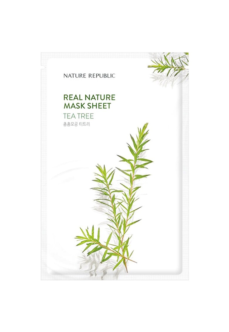 Real Nature Tea Tree Mask Sheet Masca de fata cu extract de arbore de ceai 23 gr