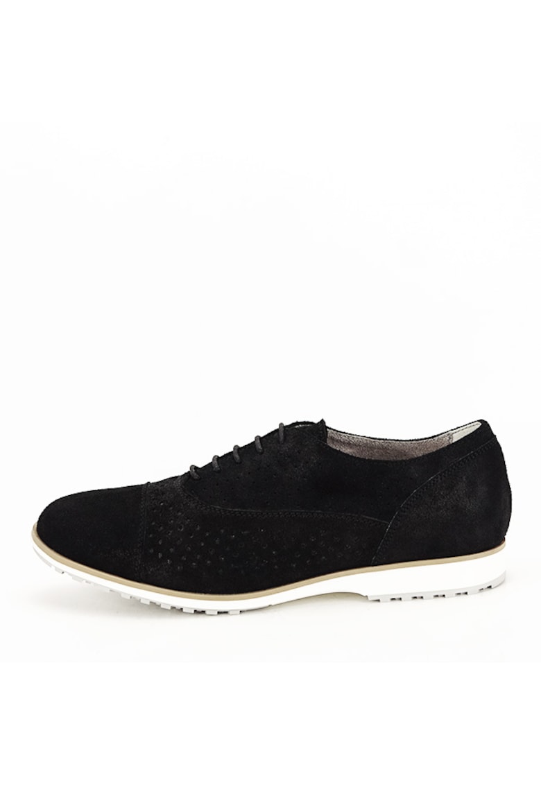Pantofi oxford din piele naturala negru Magda 01 10064
