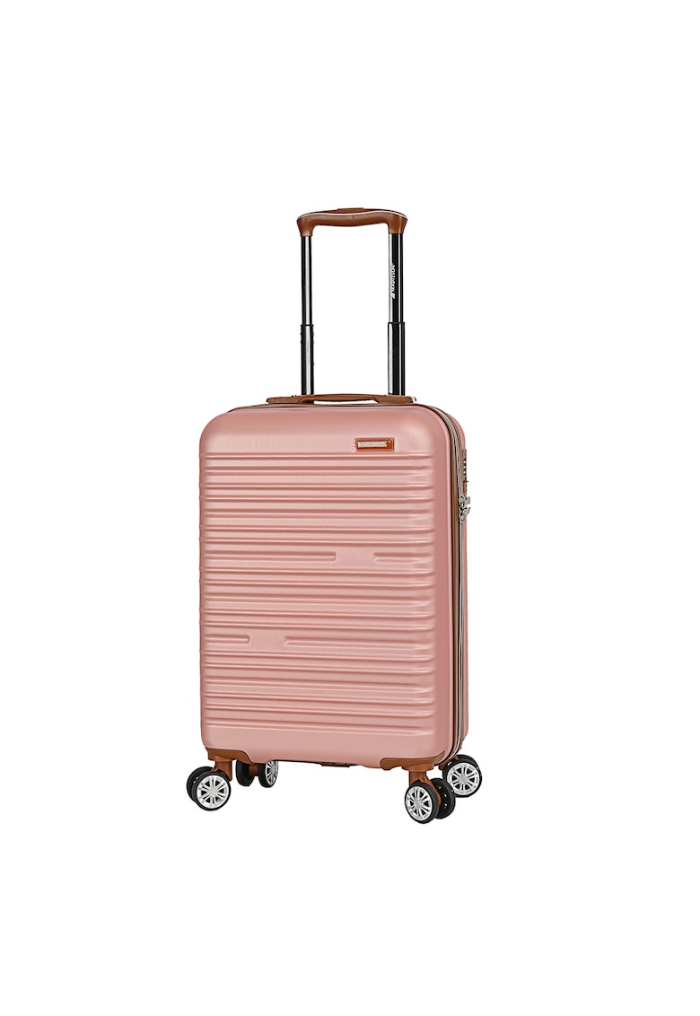 Troler cabina SW33803 - ABS - cifru - 4 roti duble - 55 cm - rose