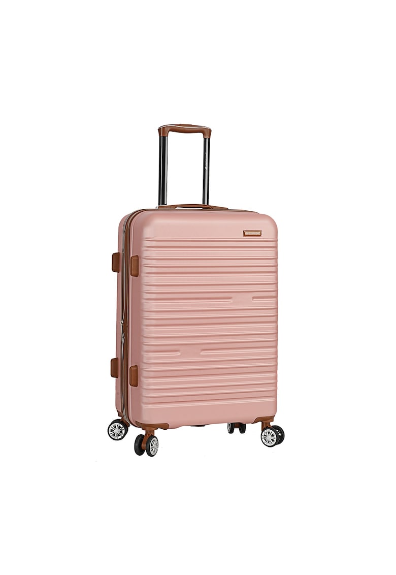 Troler mediu extensibil SW33803 - ABS - cifru - 4 roti duble - 67 cm - rose