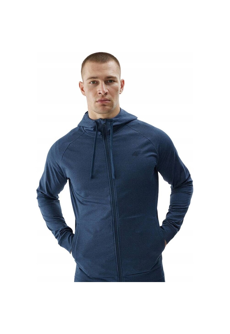 Hanorac sport FNK M404 - bleumarin - material elastic - interior periat -
