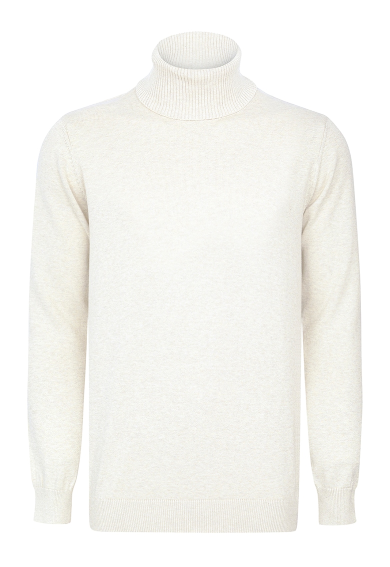 Pulover de bumbac cu guler inalt
