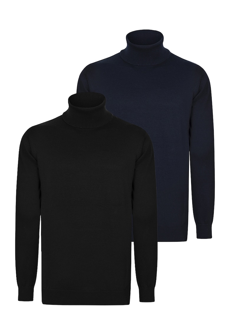 Set de pulovere din bumbac cu guler inalt - 2 Piese