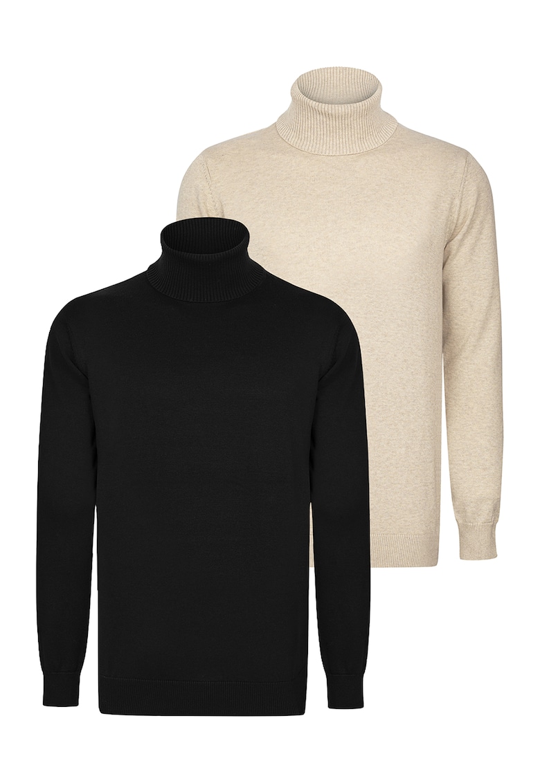 Set de pulovere din bumbac cu guler inalt - 2 Piese