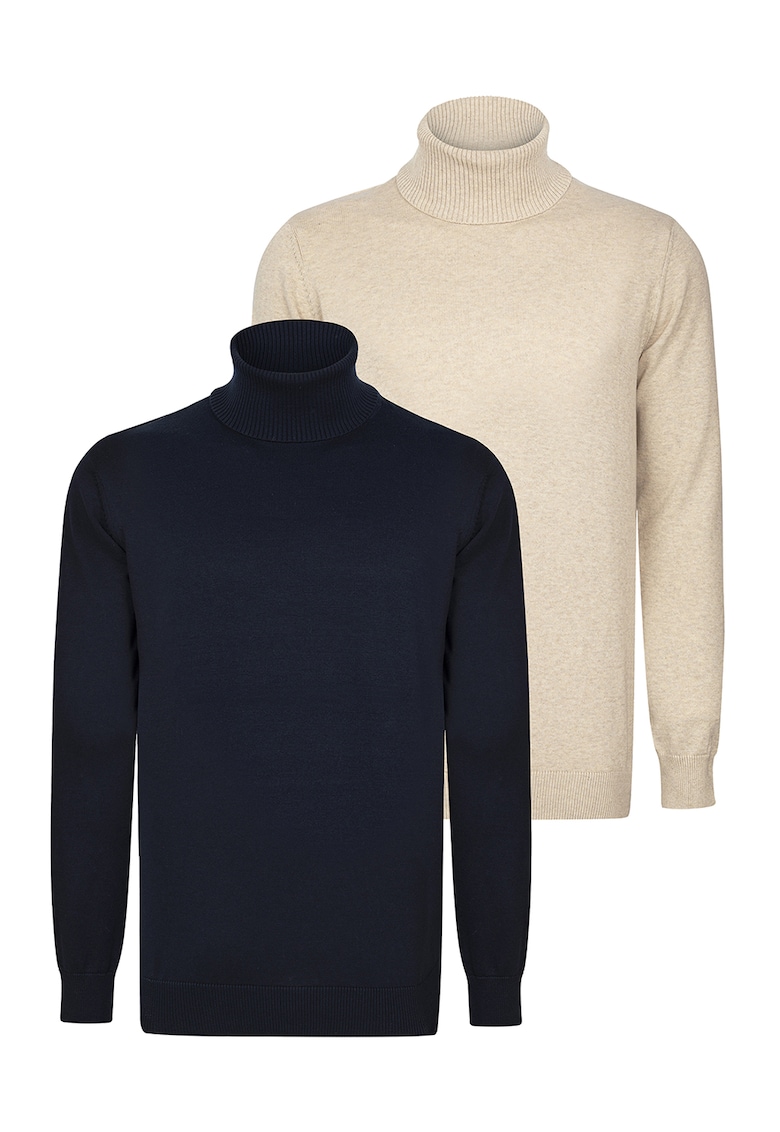 Set de pulovere din bumbac cu guler inalt - 2 Piese