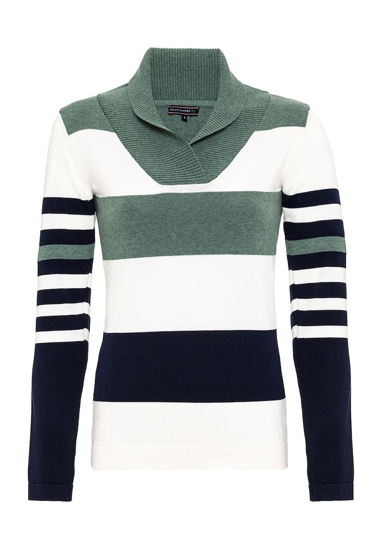 Pulover slim fit cu model in dungi