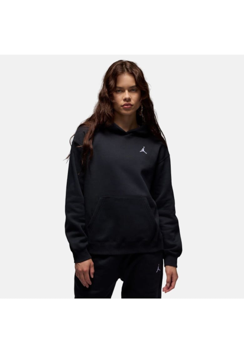 Hanorac dama Brooklyn Fleece - negru-alb - material moale - design modern