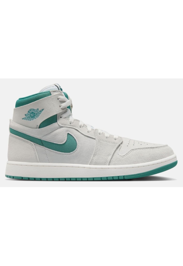 Pantofi sport barbati Air Jordan 1 Zoom CMFT 2 - piele de caprioara - spuma Formula 23 - alb/verde