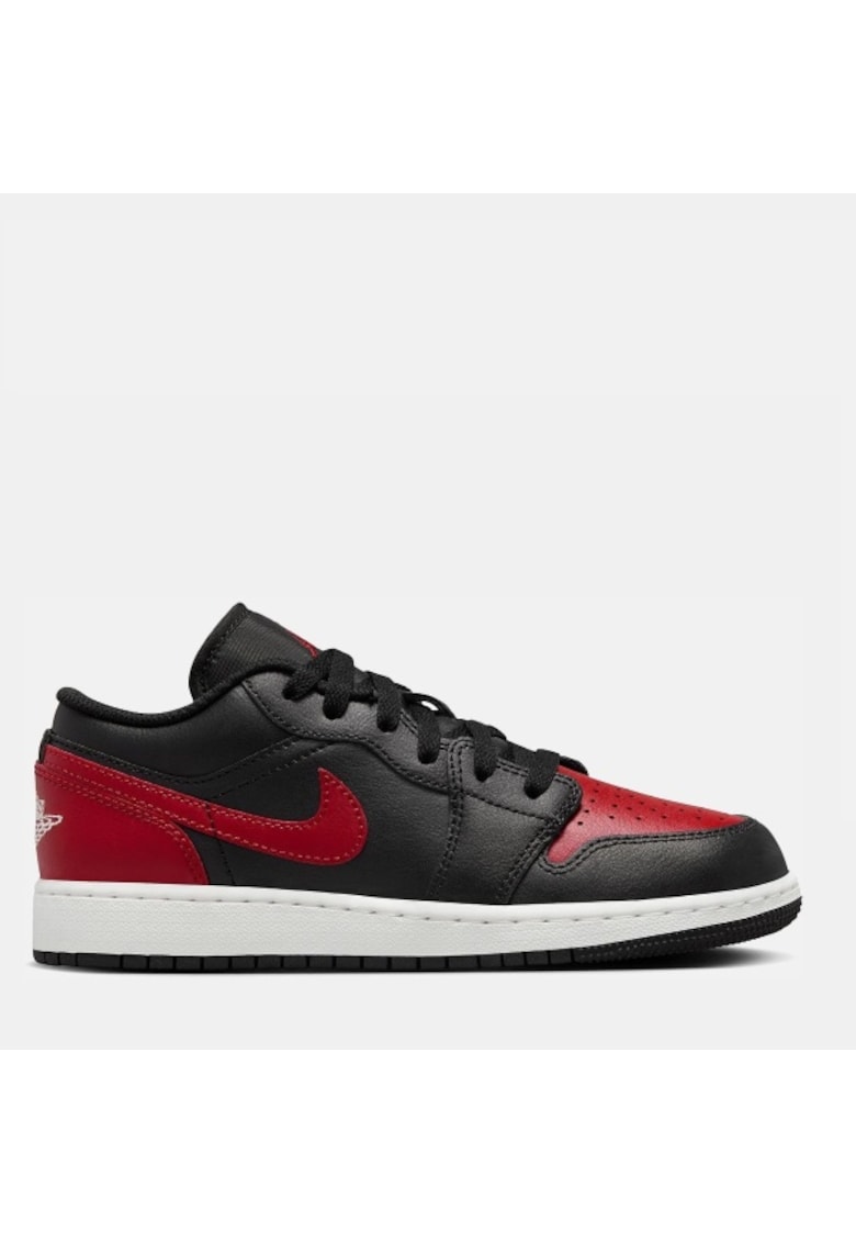 Pantofi sport baieti Air Jordan 1 Low - piele naturala/piele ecologica - rosu/negru