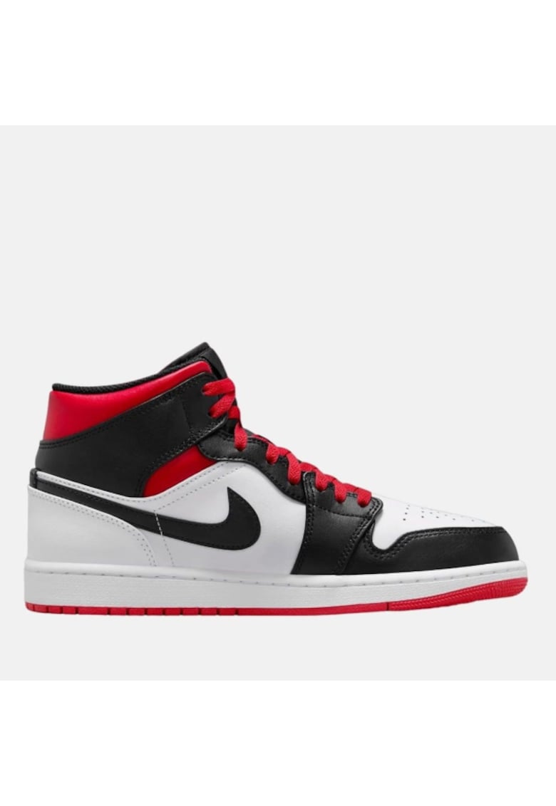 Tenisi barbati Air Jordan 1 Mid - piele - alb/rosu -