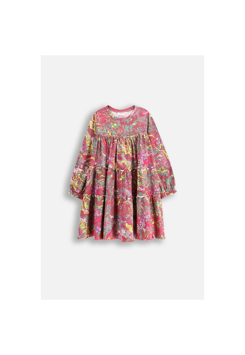 Rochie evazata cu model abstract