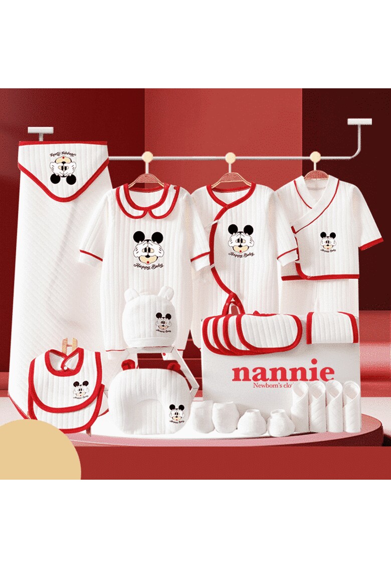 Hainute Bebe Alb si Rosu 22 Piese Mouse