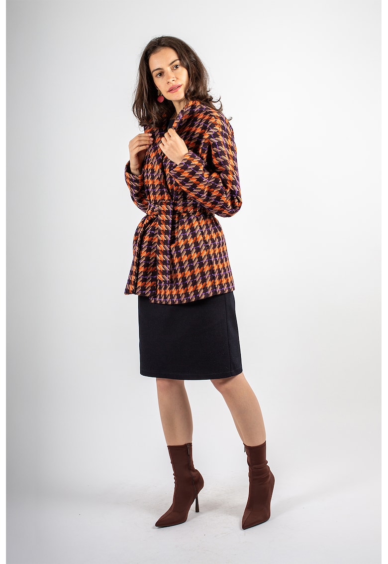 Haina scurta din amestec de lana - in carouri