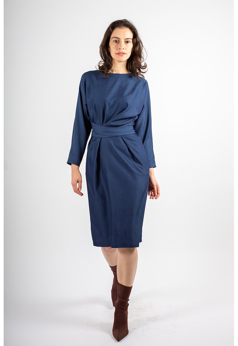 Rochie asimetrica cu pliuri Beatrice