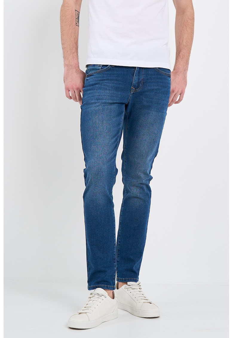 Blugi slim fit cu 5 buzunare