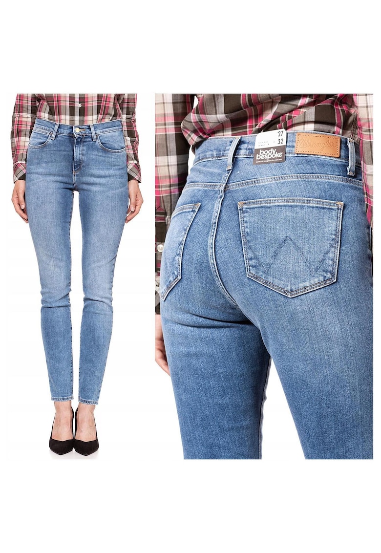 Blugi dama -  High Rise Skinny - 10625-184 - Bumbac - Lungi - Petite - Denim - W24-L32 US - Albastru