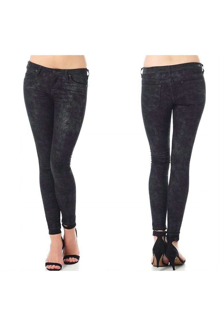 Blugi Dama - Scarlett - W24 L31 - Bumbac - Fermoar - Lungi - Talie Medie - 5 Bunzuare - High-Quality - Negru