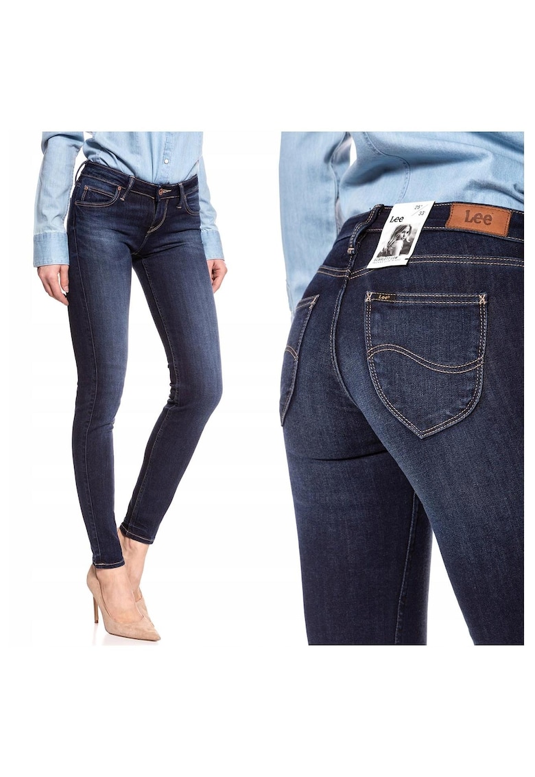 Blugi Dama - Scarlett - W25 L33 - Bumbac - Fermoar - Lungi - Talie Medie - 5 Bunzuare - High-Quality - Albastru