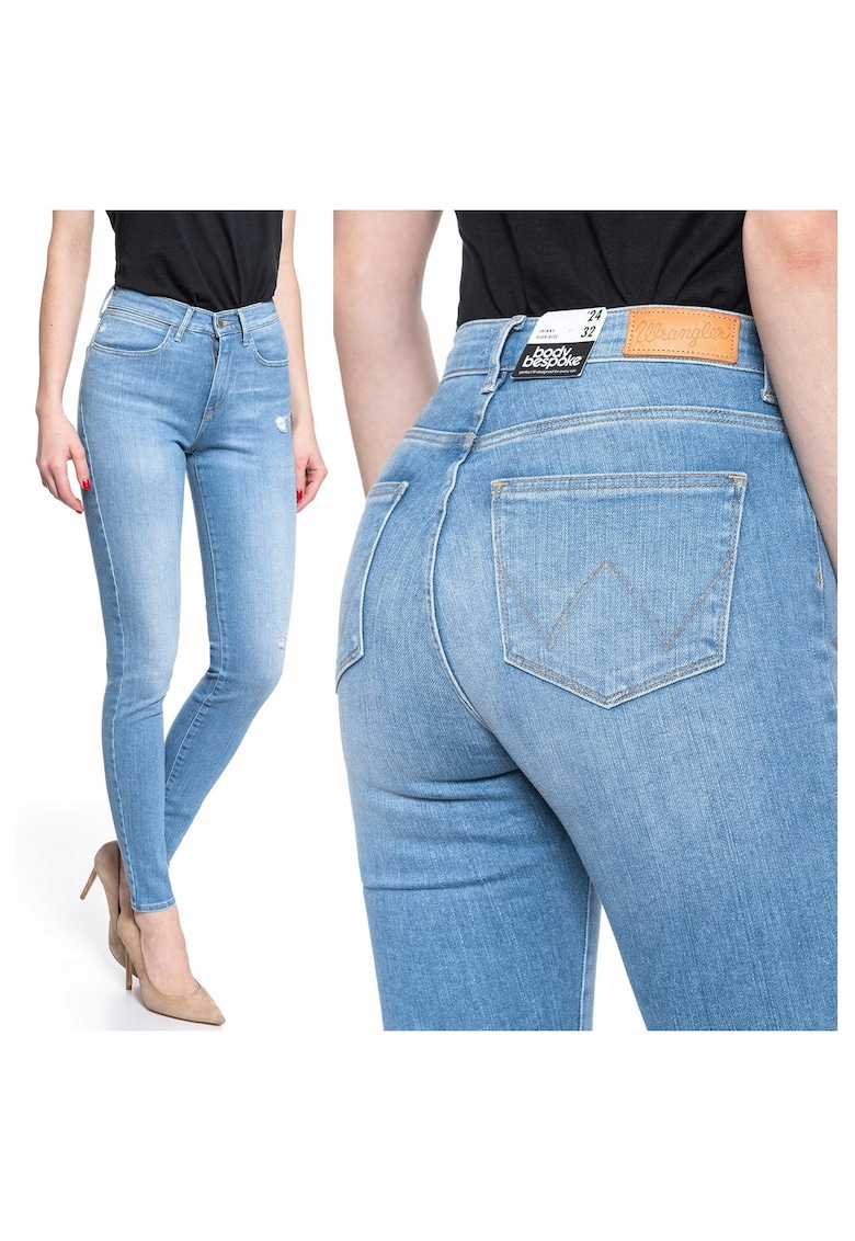 Blugi dama -  High Rise Skinny - 18903-184 - Bumbac - Lungi - Petite - Denim - W24-L32 US - Albastru