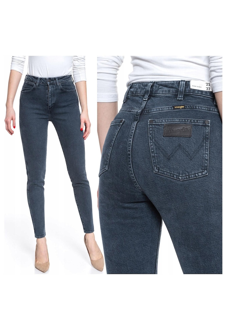 Blugi dama -  Retro Skinny - 20932-184 - Bumbac - Lungi - Petite - Denim - W24-L32 US - Albastru