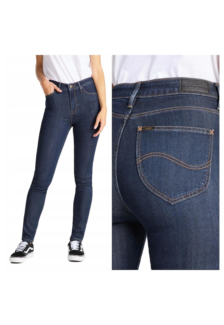 Blugi Dama - Scarlett High - W28 L33 - 100% Bumbac - Fermoar - Lungi - 5 Buzunare - High-Quality - Albastru