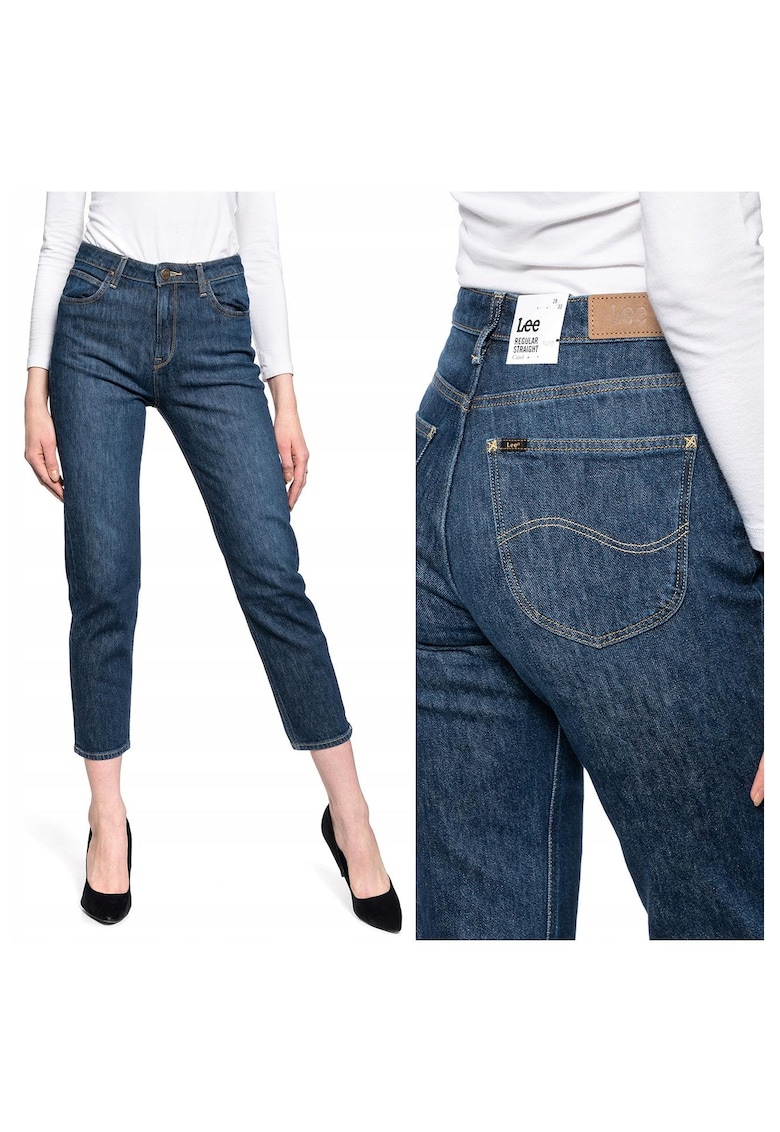 Blugi dama -  Carol New Straight - 25457-46 - Bumbac - Lungi - Regular fit - Denim - W28-L33 US - Albastru