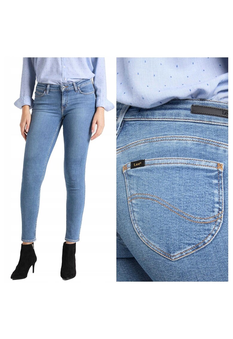 Blugi Dama - Scarlett - W28 L33 - 100% Bumbac - Fermoar - Lungi - 5 Buzunare - High-Quality - Albastru