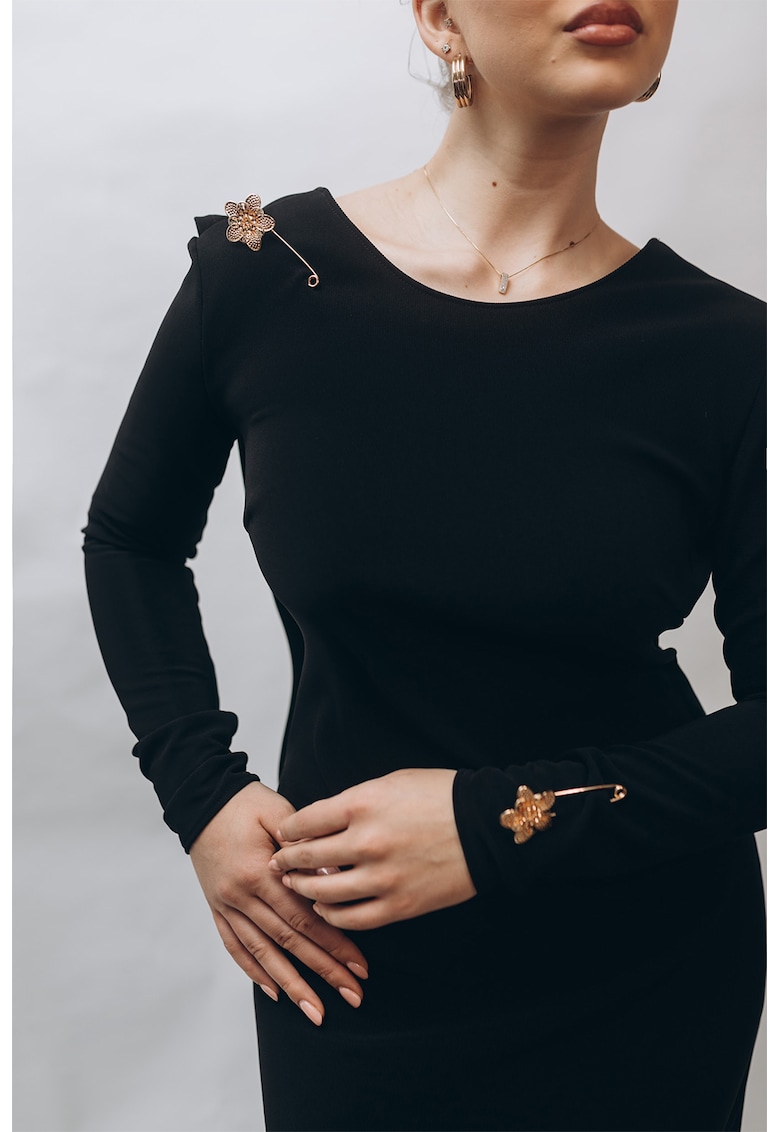 Rochie asimetrica cu maneci lungi Rochie asimetrica cu maneci lungi