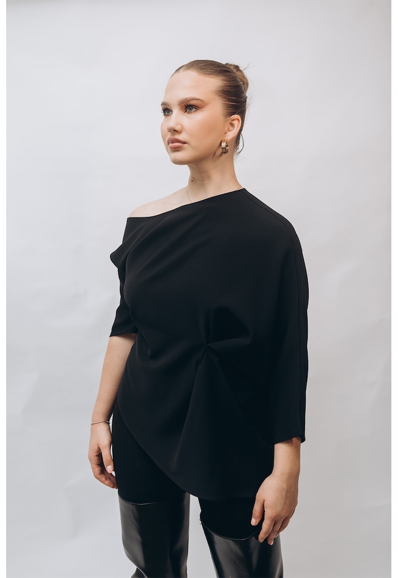 Bluza asimetrica din amestec de bumbac