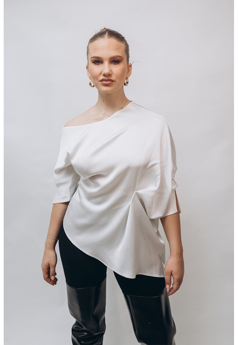 Bluza asimetrica din amestec de bumbac