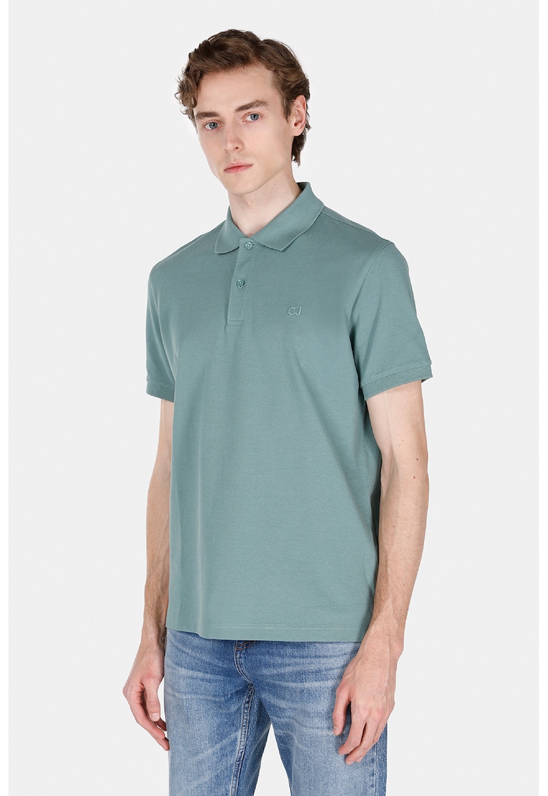 Tricou polo cu model uni - Verde deschis