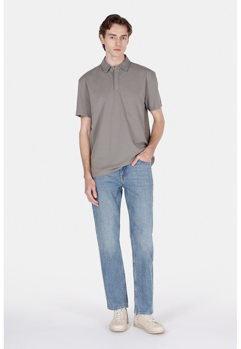 Blugi cu croiala dreapta si talie medie