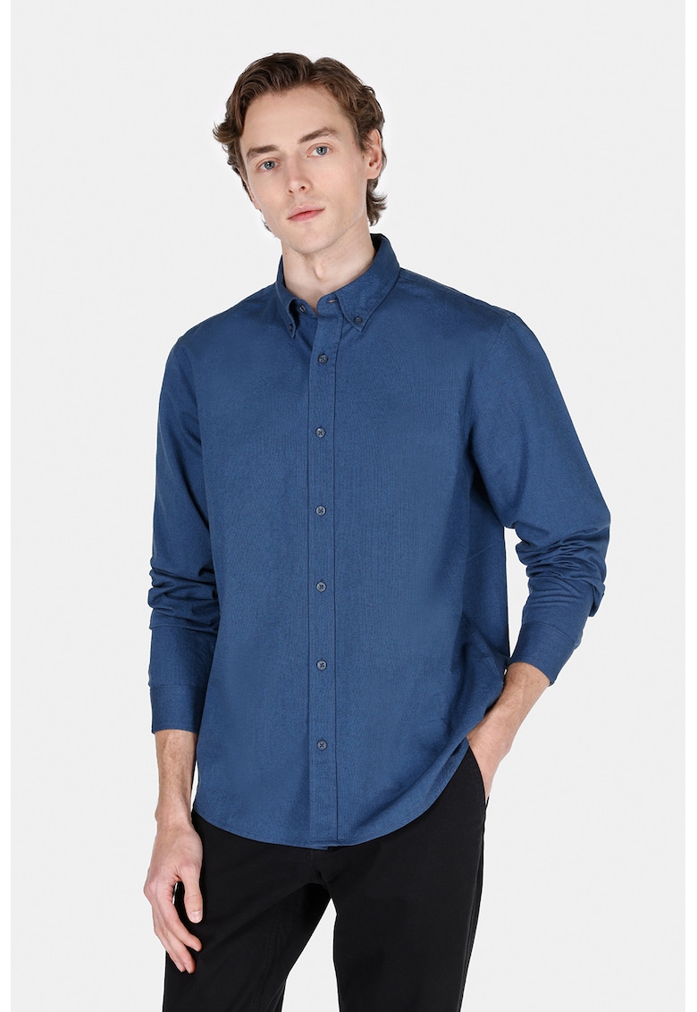 Camasa Oxford regular fit - Bleumarin