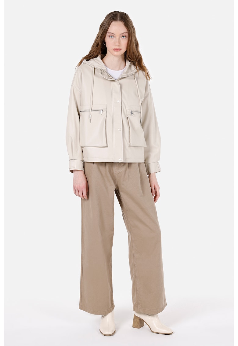 Jacheta cu gluga si maneci cazute