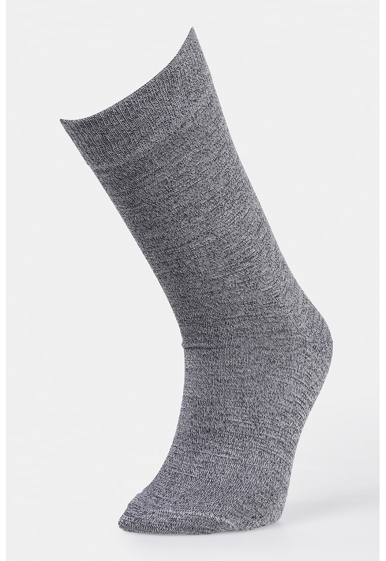 Sosete lungi cu model uni - Gri melange