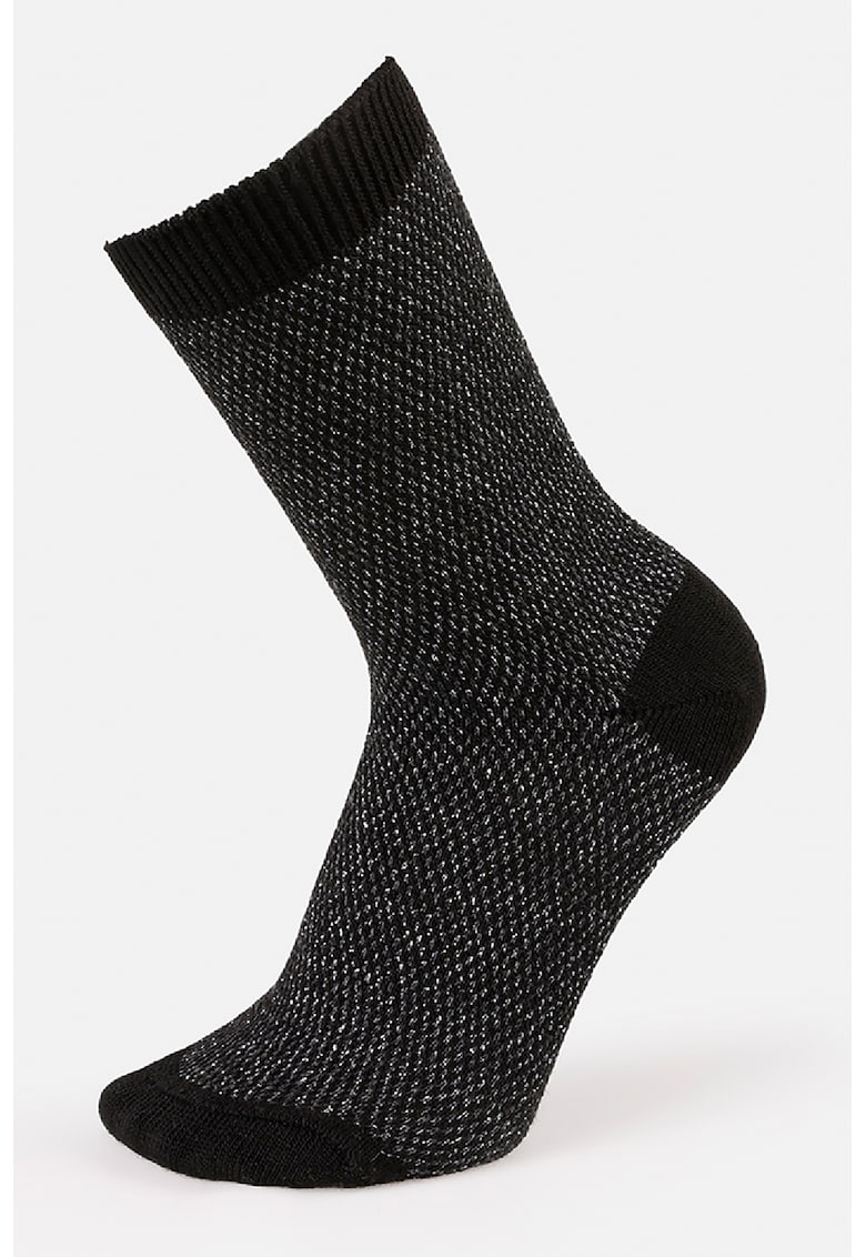 Sosete lungi stralucitoare - Negru/Gri melange