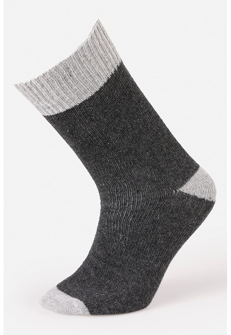 Sosete din amestec de lana cu model colorblock