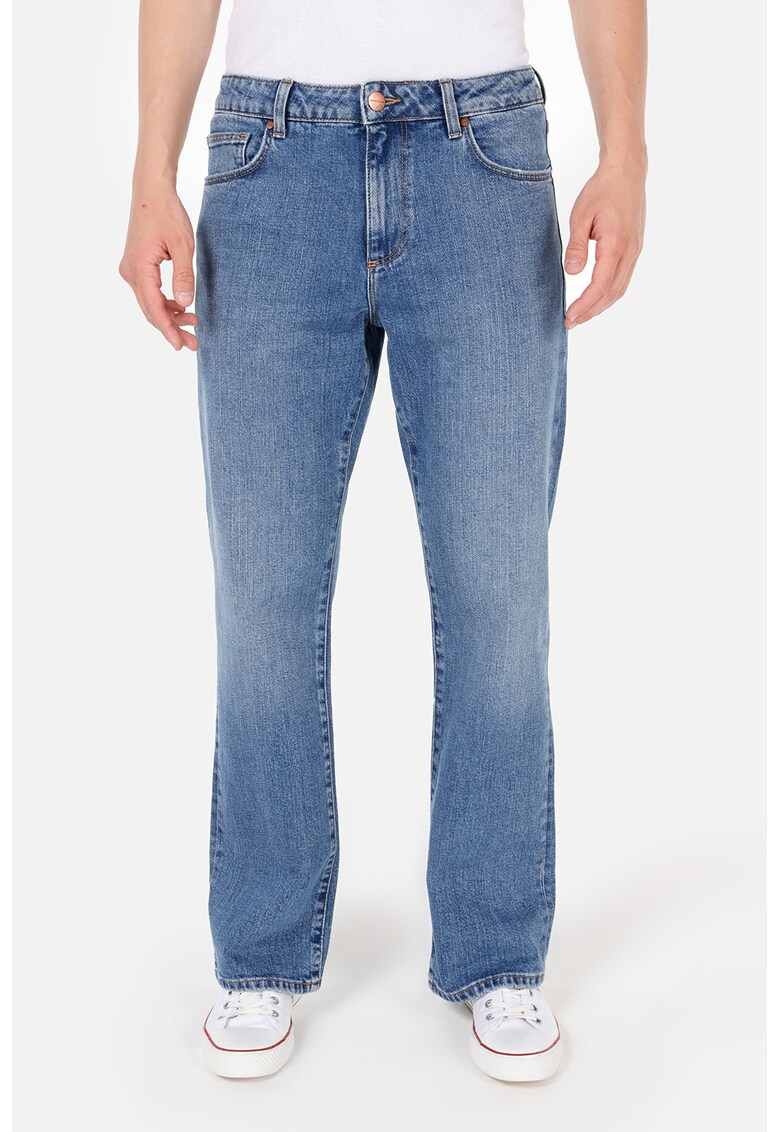 Blugi cu croiala ampla - Albastru prafuit